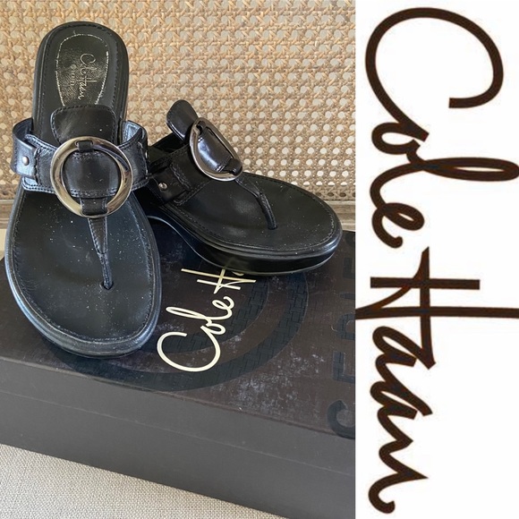 Cole Haan Shoes - Cole Haan Black Air Tatum Sandal-size 8.5